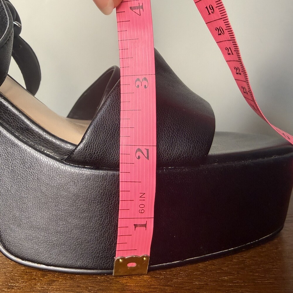 Steven New York Paysin Chunky Platform Black Heels Sandals Sz 10 Prom Formal - Picture 8 of 11